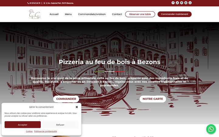 Screenshot of gigipizza.fr