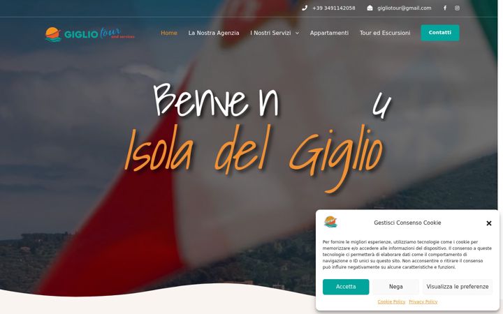 Screenshot of gigliotour.com