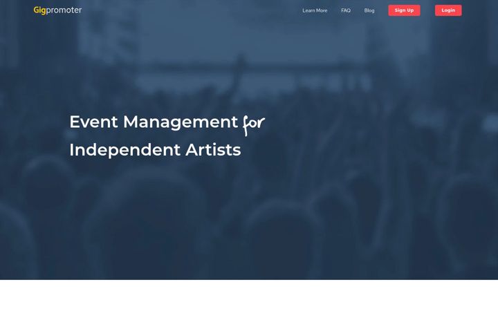 Screenshot of gigpromoter.com