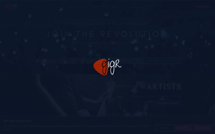 Screenshot of gigrlive.com