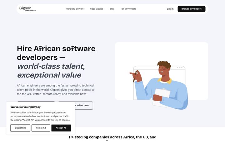 Screenshot of gigson.co