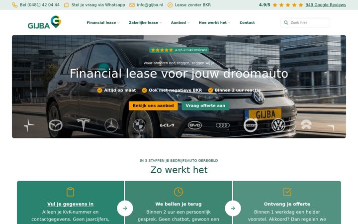 Screenshot of gijba.nl