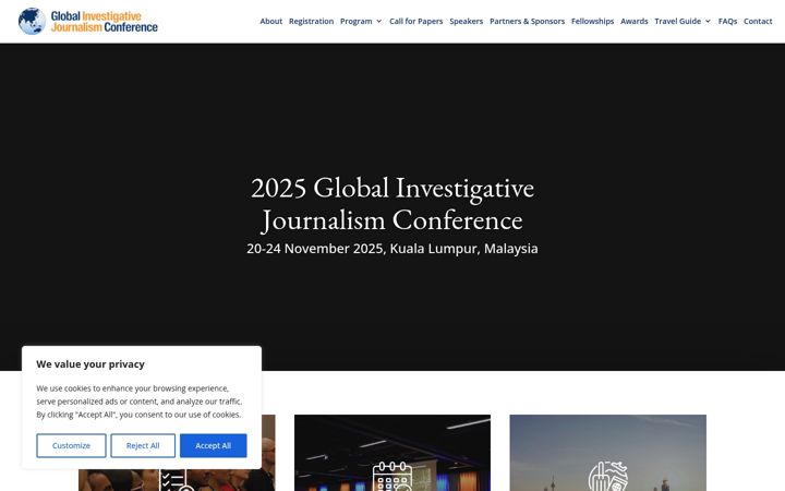 Screenshot of gijc25.org