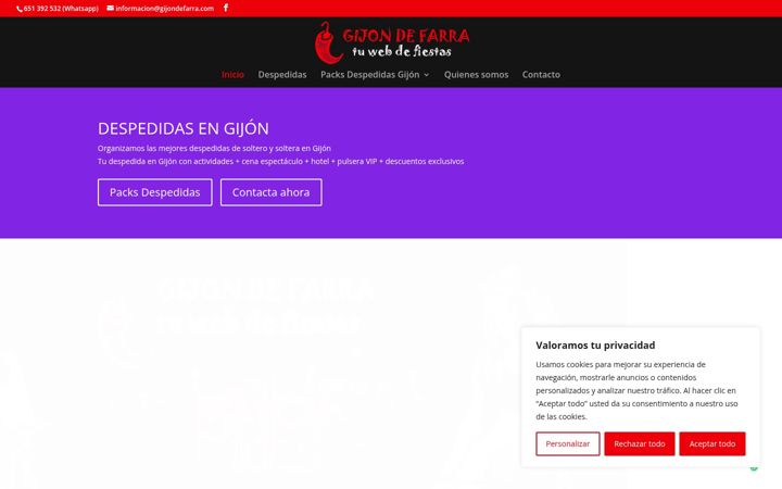 Screenshot of gijondespedidas.com