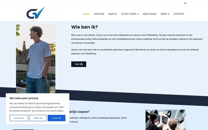 Screenshot of gijsvennik.nl