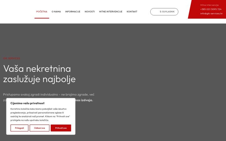 Snímek obrazovky gik-services.hr