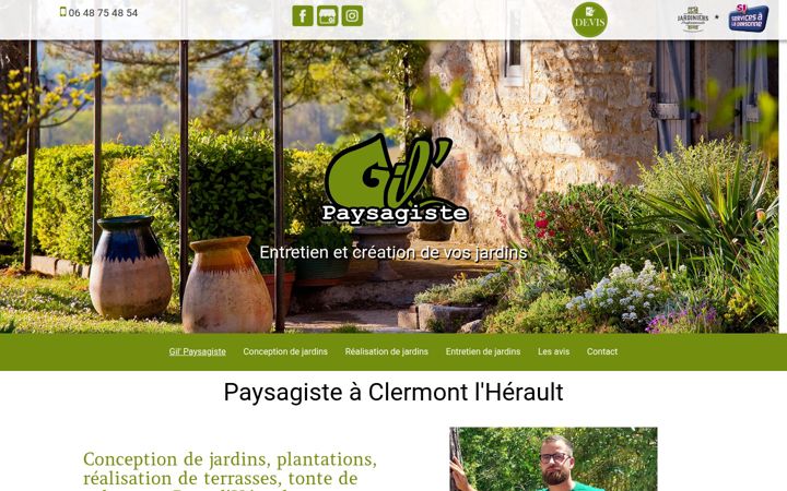 Screenshot of gil-paysagiste.fr