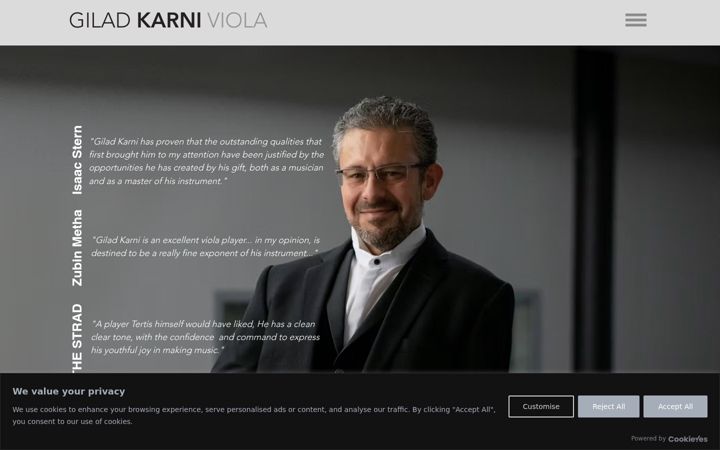 Screenshot of giladkarni.com
