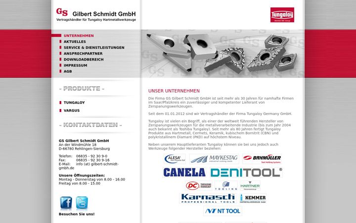 Screenshot of gilbert-schmidt-gmbh.de