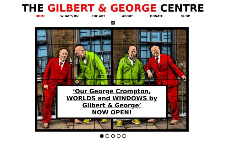 Screenshot of gilbertandgeorgecentre.org