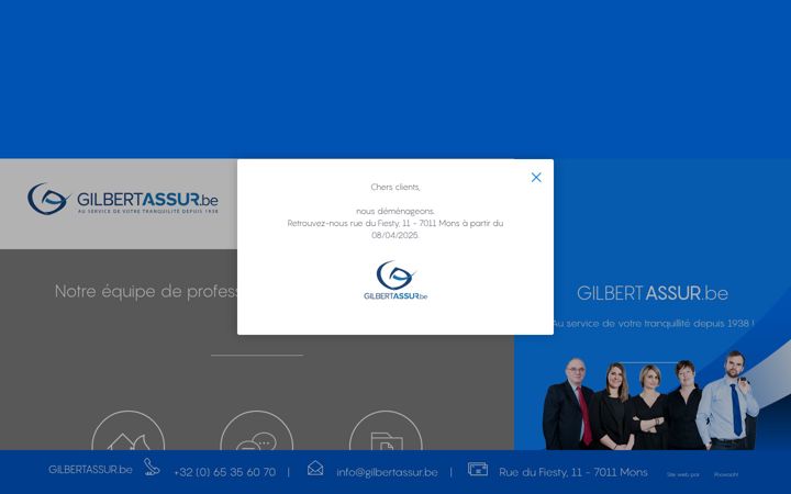 Screenshot of gilbertassur.be