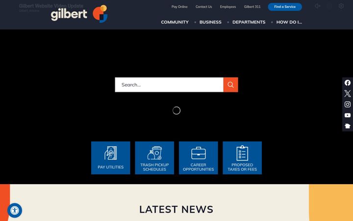 Screenshot of gilbertaz.gov