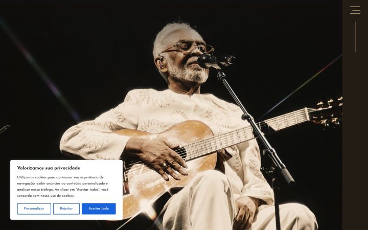 Screenshot of gilbertogil.com.br