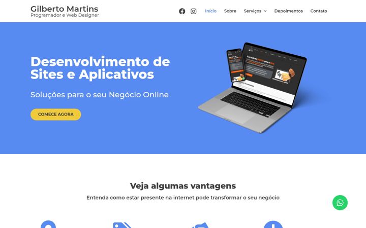 Screenshot of gilbertomartins.com