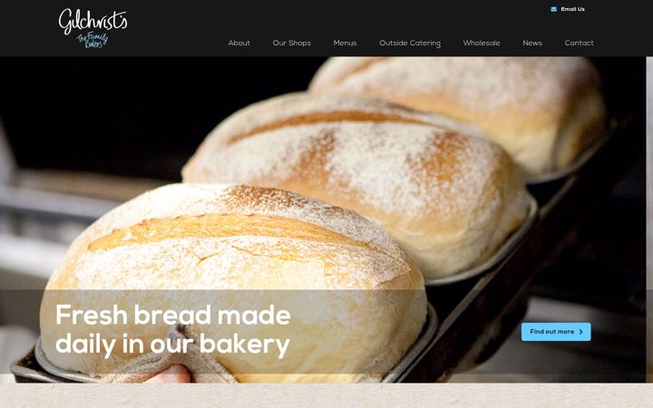 Screenshot of gilchristbakers.co.uk