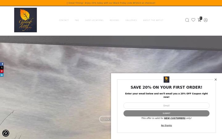 Screenshot of gildedleafphotography.com