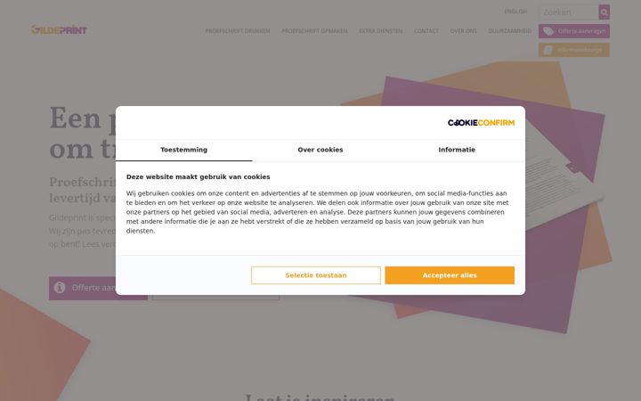 Screenshot of gildeprint.nl