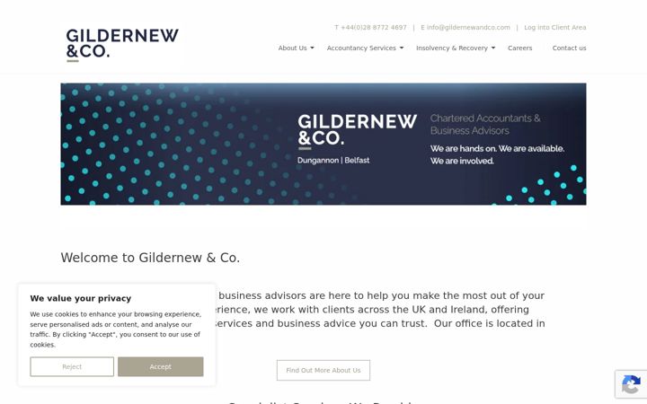 Screenshot of gildernewandco.com