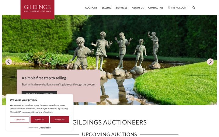 Screenshot of gildings.co.uk