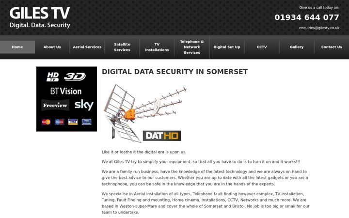 Screenshot of gilestv.co.uk