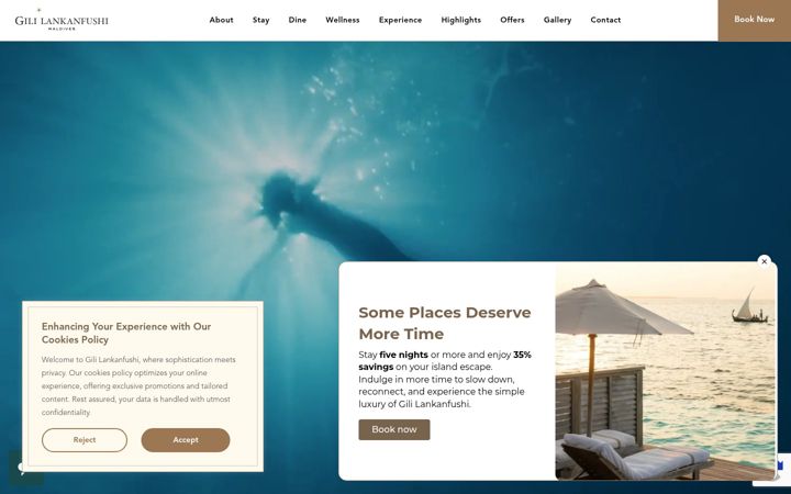 Screenshot of gili-lankanfushi.com
