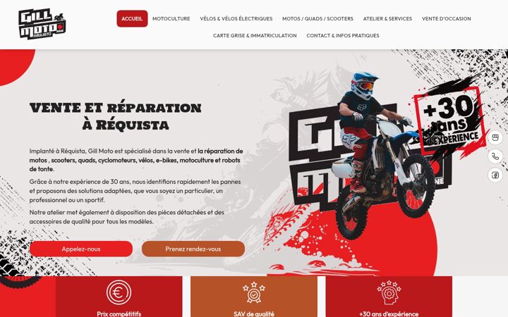 Screenshot of gill-moto.com