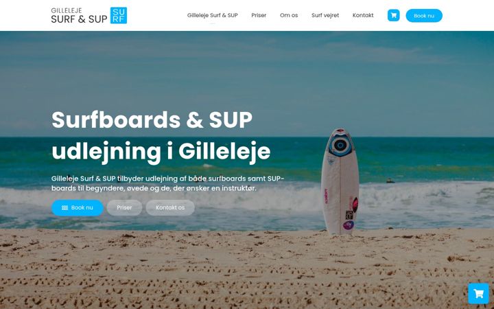 Screenshot of gillelejesurf.dk