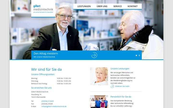 Screenshot of gillert-medizintechnik.de