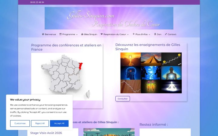 Screenshot of gilles-sinquin.com