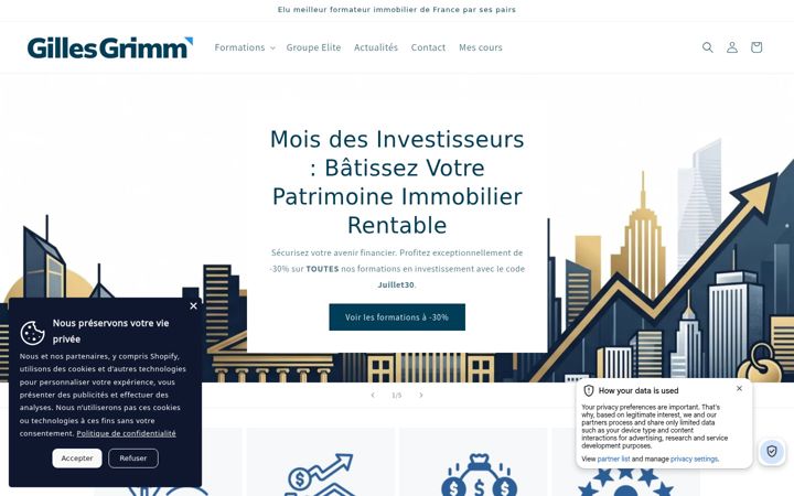 Screenshot of gillesgrimm.com