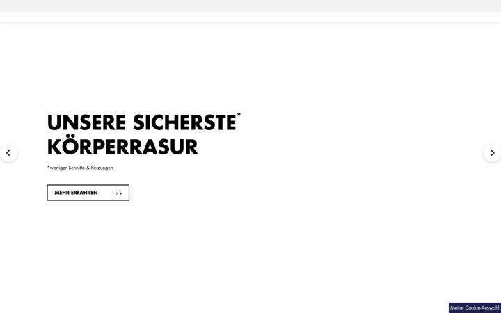 Screenshot of gillette.de
