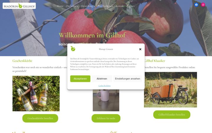 Screenshot von gillhof.ch