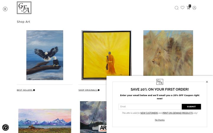 Screenshot of gilliansfineart.com