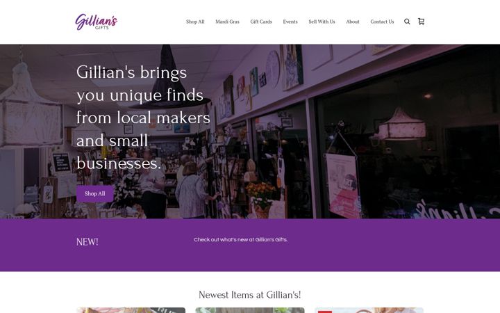 Screenshot of gilliansgifts.com