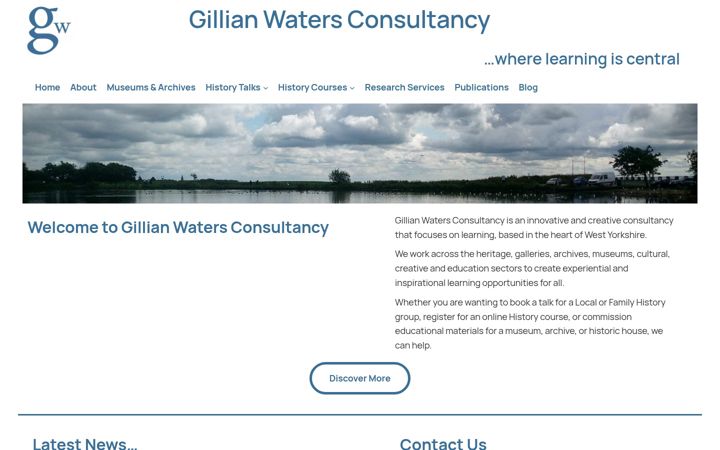 Screenshot of gillianwaters.co.uk