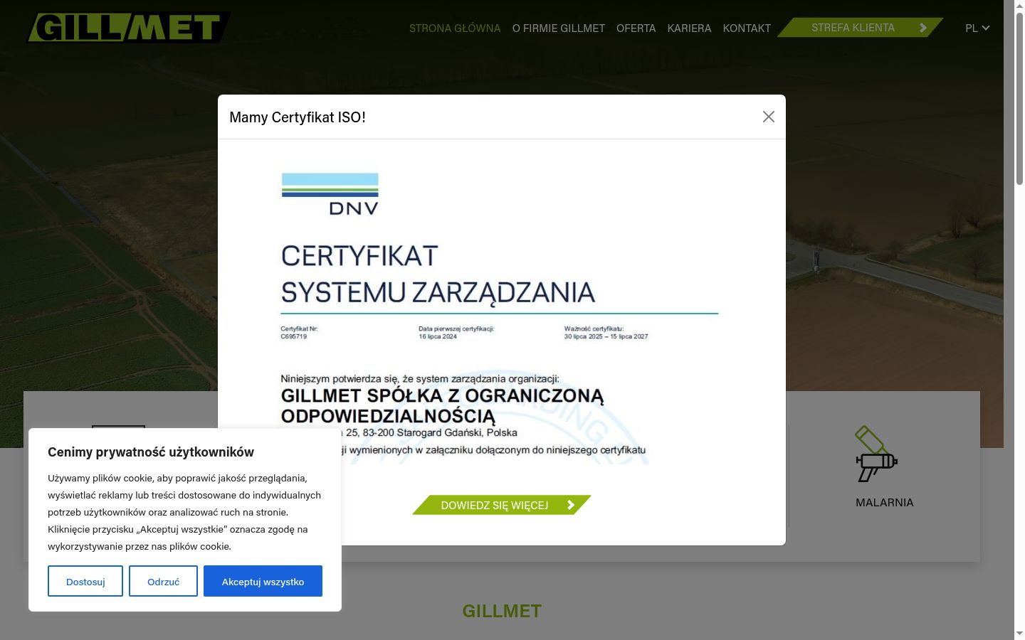 Captură de ecran a bannerului de consimțământ afișat înainte de orice interacțiune