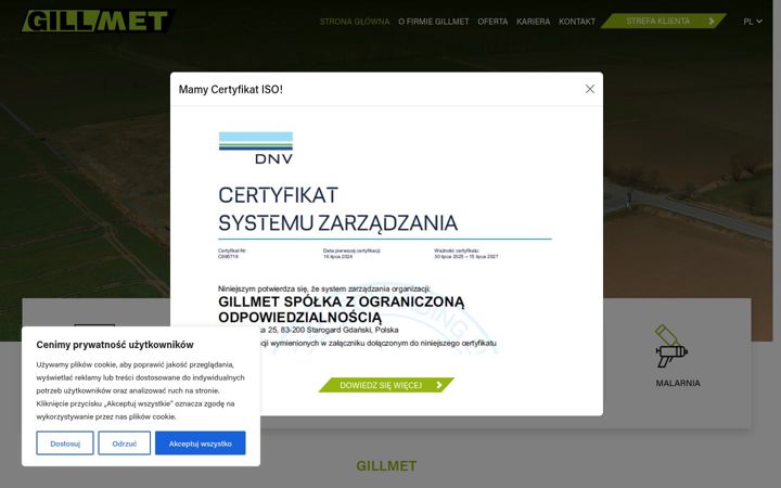Screenshot of gillmet.com.pl