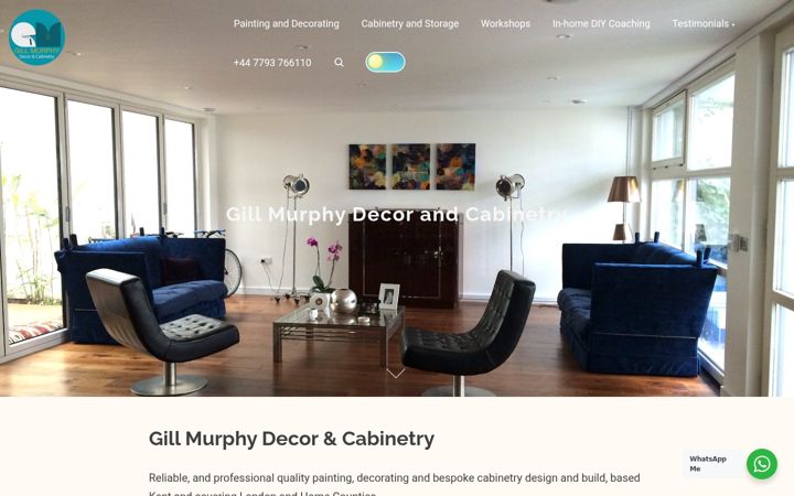 Screenshot of gillmurphydecorandcabinetry.co.uk