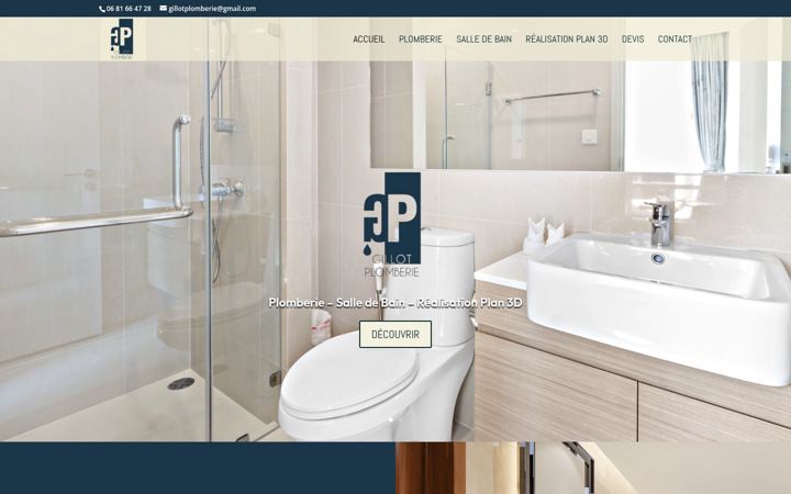 Screenshot of gillot-plomberie-brive.fr