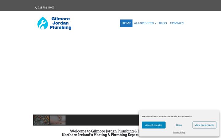 Screenshot of gilmorejordanplumbing.com