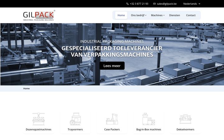 Screenshot of gilpack.be