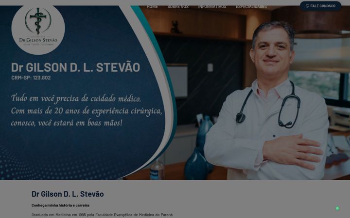 Screenshot of gilsonstevao.med.br