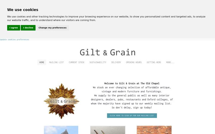 Screenshot of giltandgrain.com