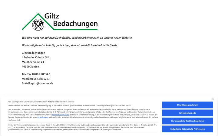 Screenshot of giltz-bedachungen.de