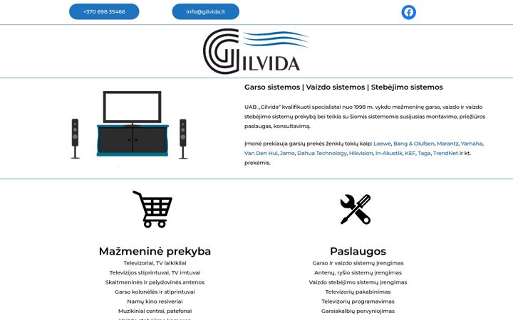 Screenshot of gilvida.lt