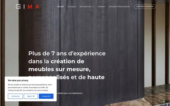Screenshot of gima-meublessurmesure.com