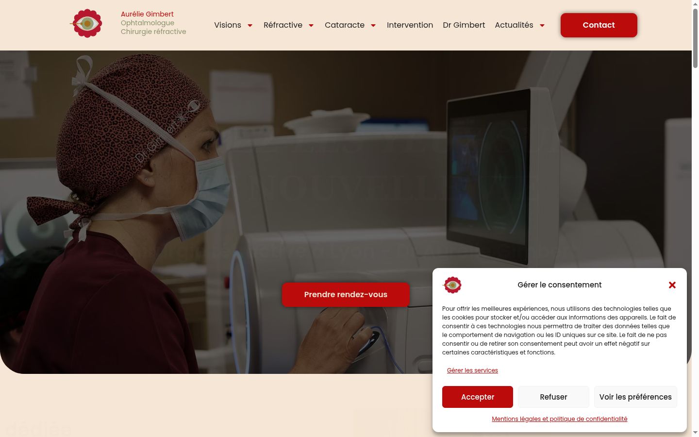 Screenshot of the consent banner shown before any interaction