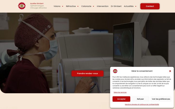 Screenshot of gimbert-laser-vision-lyon.fr