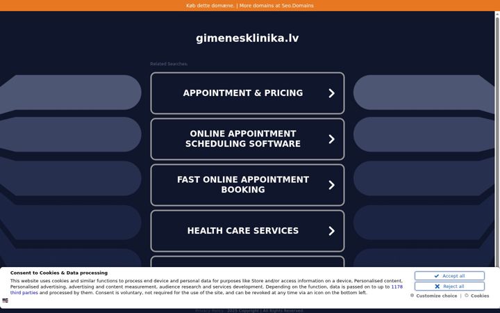 Screenshot of gimenesklinika.lv