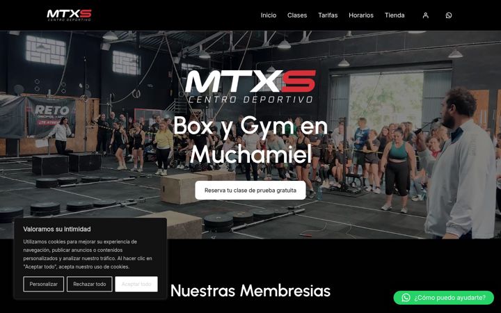 Screenshot of gimnasio-mtxs.com